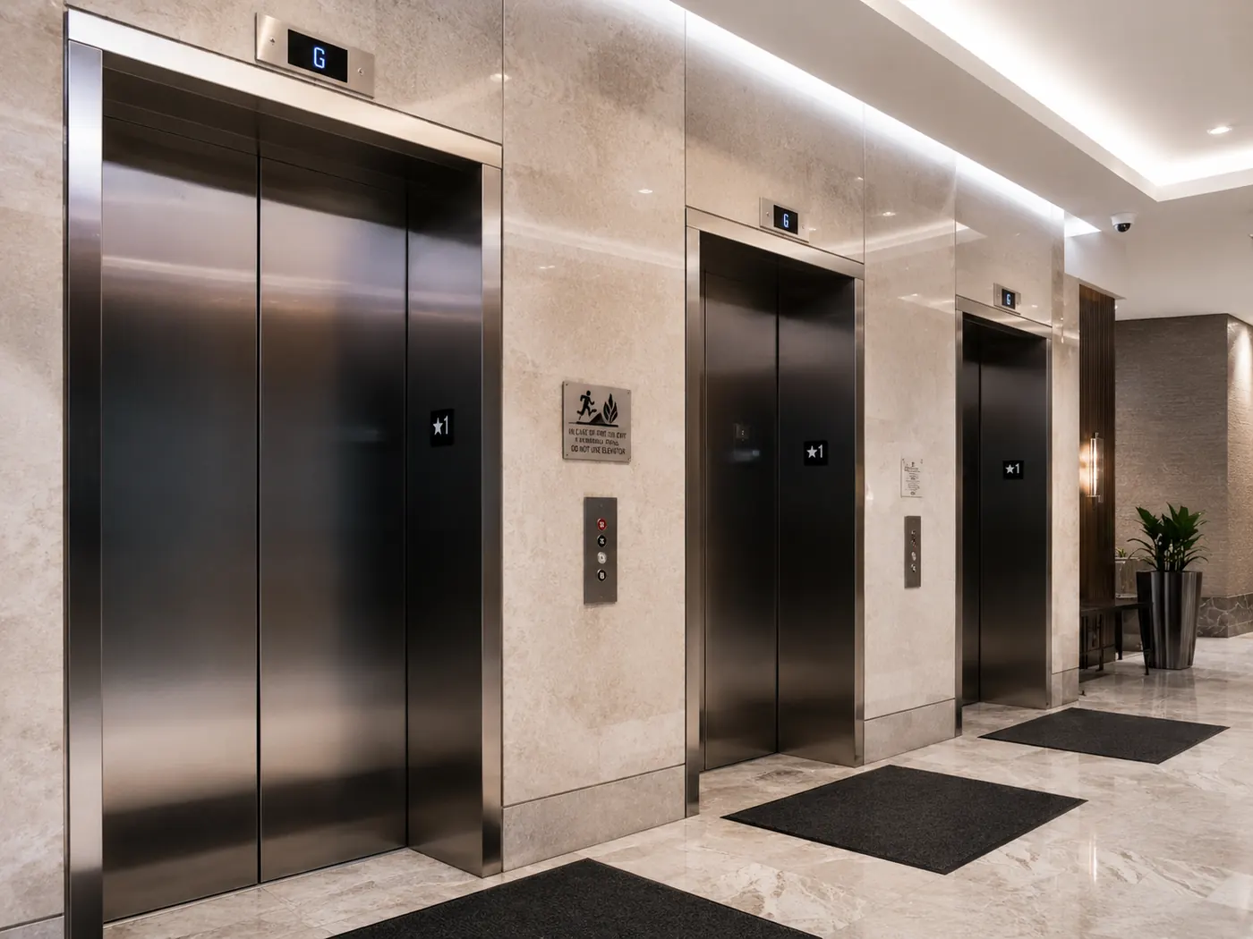 Modernized commercial elevator